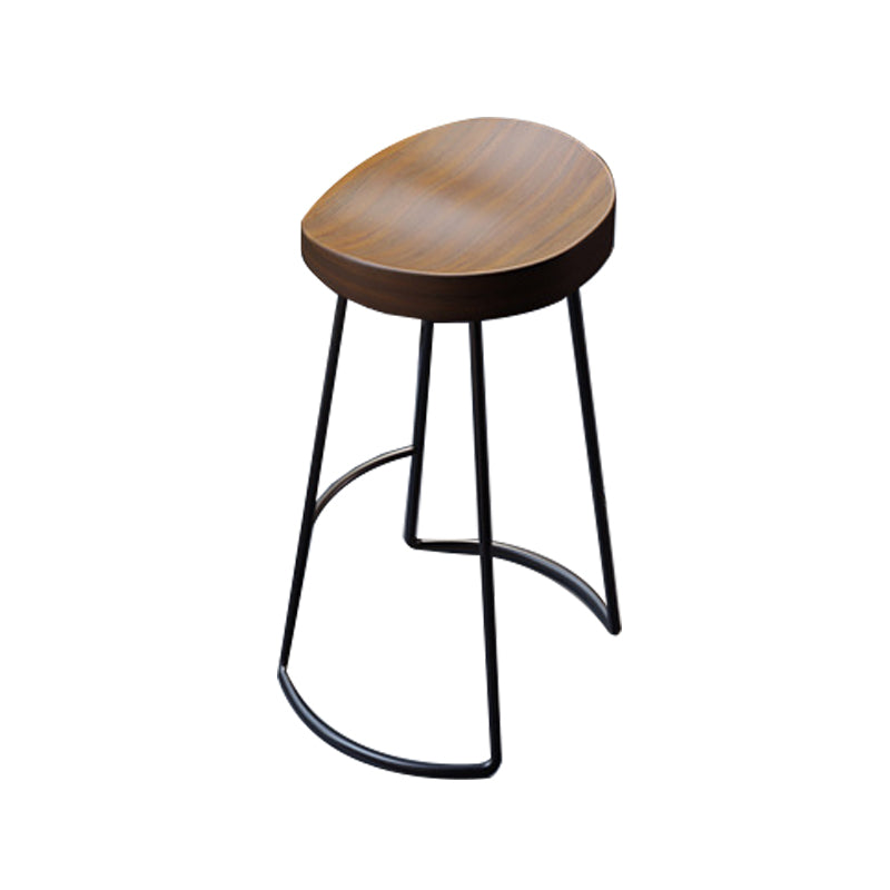 Solid Wood Dining Stools Contemporary Bar Stools with Footrest Clearhalo 'Bar Furniture' 'Bar Stools' 'bar_stools' 'furn' 'furn_bar_stools' 'Furniture' 'Kitchen & Dining Furniture' 6472756