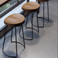 Solid Wood Dining Stools Contemporary Bar Stools with Footrest Clearhalo 'Bar Furniture' 'Bar Stools' 'bar_stools' 'furn' 'furn_bar_stools' 'Furniture' 'Kitchen & Dining Furniture' 6472758