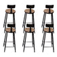 Solid Wood Dining Stools Contemporary Bar Stools with Footrest With Back 6 Piece Set Clearhalo 'Bar Furniture' 'Bar Stools' 'bar_stools' 'furn' 'furn_bar_stools' 'Furniture' 'Kitchen & Dining Furniture' 6472761
