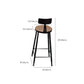 Solid Wood Dining Stools Contemporary Bar Stools with Footrest Clearhalo 'Bar Furniture' 'Bar Stools' 'bar_stools' 'furn' 'furn_bar_stools' 'Furniture' 'Kitchen & Dining Furniture' 6472764