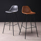 Leather Bar Stool Modern Low Back Counter Stool for Bristol with Metal Base