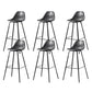 Leather Bar Stool Modern Low Back Counter Stool for Bristol with Metal Base