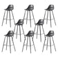Leather Bar Stool Modern Low Back Counter Stool for Bristol with Metal Base
