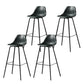 Leather Bar Stool Modern Low Back Counter Stool for Bristol with Metal Base