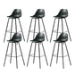 Leather Bar Stool Modern Low Back Counter Stool for Bristol with Metal Base