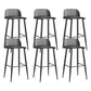 Glam Living Room Bar Height Stool Plastic Bar Stool with Iron Legs Black 6 Piece Set Clearhalo 'Bar Furniture' 'Bar Stools' 'bar_stools' 'furn' 'furn_bar_stools' 'Furniture' 'Kitchen & Dining Furniture' 6472865