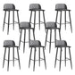 Glam Living Room Bar Height Stool Plastic Bar Stool with Iron Legs Black 8 Piece Set Clearhalo 'Bar Furniture' 'Bar Stools' 'bar_stools' 'furn' 'furn_bar_stools' 'Furniture' 'Kitchen & Dining Furniture' 6472868