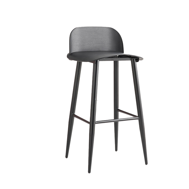 Glam Living Room Bar Height Stool Plastic Bar Stool with Iron Legs Clearhalo 'Bar Furniture' 'Bar Stools' 'bar_stools' 'furn' 'furn_bar_stools' 'Furniture' 'Kitchen & Dining Furniture' 6472869