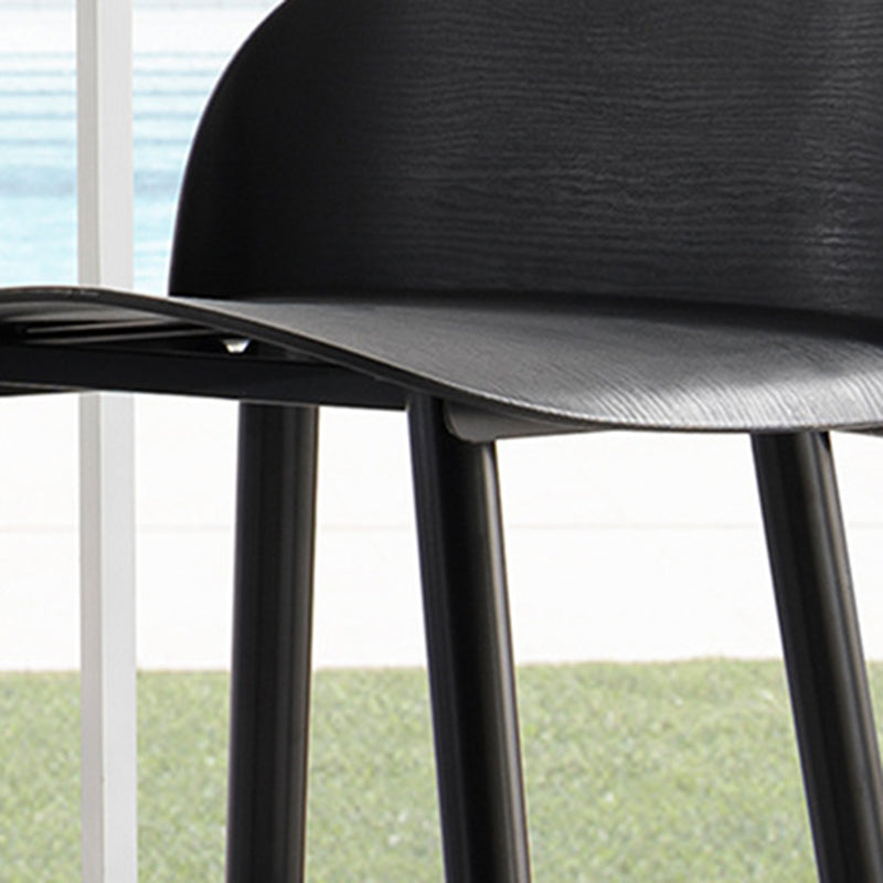 Glam Living Room Bar Height Stool Plastic Bar Stool with Iron Legs Clearhalo 'Bar Furniture' 'Bar Stools' 'bar_stools' 'furn' 'furn_bar_stools' 'Furniture' 'Kitchen & Dining Furniture' 6472874