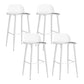 Glam Living Room Bar Height Stool Plastic Bar Stool with Iron Legs White 4 Piece Set Clearhalo 'Bar Furniture' 'Bar Stools' 'bar_stools' 'furn' 'furn_bar_stools' 'Furniture' 'Kitchen & Dining Furniture' 6472881