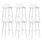 Glam Living Room Bar Height Stool Plastic Bar Stool with Iron Legs White 6 Piece Set Clearhalo 'Bar Furniture' 'Bar Stools' 'bar_stools' 'furn' 'furn_bar_stools' 'Furniture' 'Kitchen & Dining Furniture' 6472883