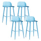 Glam Living Room Bar Height Stool Plastic Bar Stool with Iron Legs Blue 4 Piece Set Clearhalo 'Bar Furniture' 'Bar Stools' 'bar_stools' 'furn' 'furn_bar_stools' 'Furniture' 'Kitchen & Dining Furniture' 6472896