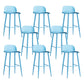 Glam Living Room Bar Height Stool Plastic Bar Stool with Iron Legs Blue 8 Piece Set Clearhalo 'Bar Furniture' 'Bar Stools' 'bar_stools' 'furn' 'furn_bar_stools' 'Furniture' 'Kitchen & Dining Furniture' 6472898