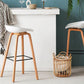 Scandinavian Bucket Armless Stool Plastic Bar Stool with Wood Legs Clearhalo 'Bar Furniture' 'Bar Stools' 'bar_stools' 'furn' 'furn_bar_stools' 'Furniture' 'Kitchen & Dining Furniture' 6472900