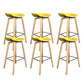 Scandinavian Bucket Armless Stool Plastic Bar Stool with Wood Legs Yellow 6 Piece Set Clearhalo 'Bar Furniture' 'Bar Stools' 'bar_stools' 'furn' 'furn_bar_stools' 'Furniture' 'Kitchen & Dining Furniture' 6472918