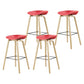 Scandinavian Solid Wood Legs Bar Stool Plastic Armless Bar Stool