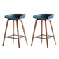 Scandinavian Solid Wood Legs Bar Stool Plastic Armless Bar Stool