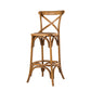 Oak Solid Wood and Rattan Bar Stool Modern Armless Indoor Bar Stool Clearhalo 'Bar Furniture' 'Bar Stools' 'bar_stools' 'furn' 'furn_bar_stools' 'Furniture' 'Kitchen & Dining Furniture' 6472966