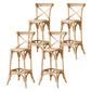 Oak Solid Wood and Rattan Bar Stool Modern Armless Indoor Bar Stool Wood 4 Piece Set Clearhalo 'Bar Furniture' 'Bar Stools' 'bar_stools' 'furn' 'furn_bar_stools' 'Furniture' 'Kitchen & Dining Furniture' 6472968