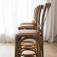 Oak Solid Wood and Rattan Bar Stool Modern Armless Indoor Bar Stool Clearhalo 'Bar Furniture' 'Bar Stools' 'bar_stools' 'furn' 'furn_bar_stools' 'Furniture' 'Kitchen & Dining Furniture' 6472976