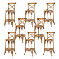 Oak Solid Wood and Rattan Bar Stool Modern Armless Indoor Bar Stool Brown 8 Piece Set Clearhalo 'Bar Furniture' 'Bar Stools' 'bar_stools' 'furn' 'furn_bar_stools' 'Furniture' 'Kitchen & Dining Furniture' 6472979
