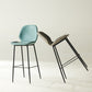 Contemporary PU Leather Bar Stool Low Back Upholstered Bar Stool