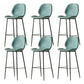 Contemporary PU Leather Bar Stool Low Back Upholstered Bar Stool