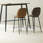 Contemporary PU Leather Bar Stool Low Back Upholstered Bar Stool
