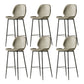 Contemporary PU Leather Bar Stool Low Back Upholstered Bar Stool