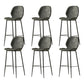 Contemporary PU Leather Bar Stool Low Back Upholstered Bar Stool