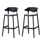 Industrial Stackable Bar Height Stool Plastic Low Back Bar Stool for Dining Room Black 2 Piece Set Clearhalo 'Bar Furniture' 'Bar Stools' 'bar_stools' 'furn' 'furn_bar_stools' 'Furniture' 'Kitchen & Dining Furniture' 6473025