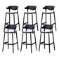 Industrial Stackable Bar Height Stool Plastic Low Back Bar Stool for Dining Room Black 6 Piece Set Clearhalo 'Bar Furniture' 'Bar Stools' 'bar_stools' 'furn' 'furn_bar_stools' 'Furniture' 'Kitchen & Dining Furniture' 6473029