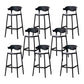 Industrial Stackable Bar Height Stool Plastic Low Back Bar Stool for Dining Room Black 8 Piece Set Clearhalo 'Bar Furniture' 'Bar Stools' 'bar_stools' 'furn' 'furn_bar_stools' 'Furniture' 'Kitchen & Dining Furniture' 6473030