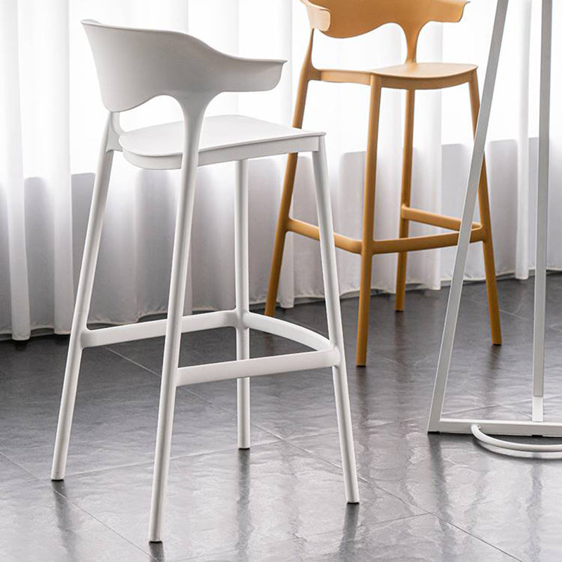 Industrial Stackable Bar Height Stool Plastic Low Back Bar Stool for Dining Room Clearhalo 'Bar Furniture' 'Bar Stools' 'bar_stools' 'furn' 'furn_bar_stools' 'Furniture' 'Kitchen & Dining Furniture' 6473031