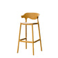 Industrial Stackable Bar Height Stool Plastic Low Back Bar Stool for Dining Room Yellow 1 Piece Clearhalo 'Bar Furniture' 'Bar Stools' 'bar_stools' 'furn' 'furn_bar_stools' 'Furniture' 'Kitchen & Dining Furniture' 6473032