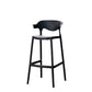 Industrial Stackable Bar Height Stool Plastic Low Back Bar Stool for Dining Room Black 1 Piece Clearhalo 'Bar Furniture' 'Bar Stools' 'bar_stools' 'furn' 'furn_bar_stools' 'Furniture' 'Kitchen & Dining Furniture' 6473033