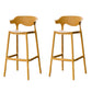 Industrial Stackable Bar Height Stool Plastic Low Back Bar Stool for Dining Room Yellow 2 Piece Set Clearhalo 'Bar Furniture' 'Bar Stools' 'bar_stools' 'furn' 'furn_bar_stools' 'Furniture' 'Kitchen & Dining Furniture' 6473034
