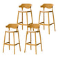 Industrial Stackable Bar Height Stool Plastic Low Back Bar Stool for Dining Room Yellow 4 Piece Set Clearhalo 'Bar Furniture' 'Bar Stools' 'bar_stools' 'furn' 'furn_bar_stools' 'Furniture' 'Kitchen & Dining Furniture' 6473036