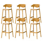Industrial Stackable Bar Height Stool Plastic Low Back Bar Stool for Dining Room Yellow 6 Piece Set Clearhalo 'Bar Furniture' 'Bar Stools' 'bar_stools' 'furn' 'furn_bar_stools' 'Furniture' 'Kitchen & Dining Furniture' 6473039