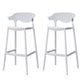 Industrial Stackable Bar Height Stool Plastic Low Back Bar Stool for Dining Room White 2 Piece Set Clearhalo 'Bar Furniture' 'Bar Stools' 'bar_stools' 'furn' 'furn_bar_stools' 'Furniture' 'Kitchen & Dining Furniture' 6473050