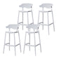 Industrial Stackable Bar Height Stool Plastic Low Back Bar Stool for Dining Room White 4 Piece Set Clearhalo 'Bar Furniture' 'Bar Stools' 'bar_stools' 'furn' 'furn_bar_stools' 'Furniture' 'Kitchen & Dining Furniture' 6473051