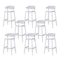 Industrial Stackable Bar Height Stool Plastic Low Back Bar Stool for Dining Room White 8 Piece Set Clearhalo 'Bar Furniture' 'Bar Stools' 'bar_stools' 'furn' 'furn_bar_stools' 'Furniture' 'Kitchen & Dining Furniture' 6473053