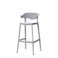 Industrial Stackable Bar Height Stool Plastic Low Back Bar Stool for Dining Room Grey 1 Piece Clearhalo 'Bar Furniture' 'Bar Stools' 'bar_stools' 'furn' 'furn_bar_stools' 'Furniture' 'Kitchen & Dining Furniture' 6473054