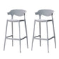 Industrial Stackable Bar Height Stool Plastic Low Back Bar Stool for Dining Room Grey 2 Piece Set Clearhalo 'Bar Furniture' 'Bar Stools' 'bar_stools' 'furn' 'furn_bar_stools' 'Furniture' 'Kitchen & Dining Furniture' 6473055