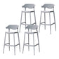 Industrial Stackable Bar Height Stool Plastic Low Back Bar Stool for Dining Room Grey 4 Piece Set Clearhalo 'Bar Furniture' 'Bar Stools' 'bar_stools' 'furn' 'furn_bar_stools' 'Furniture' 'Kitchen & Dining Furniture' 6473056