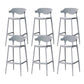 Industrial Stackable Bar Height Stool Plastic Low Back Bar Stool for Dining Room Grey 6 Piece Set Clearhalo 'Bar Furniture' 'Bar Stools' 'bar_stools' 'furn' 'furn_bar_stools' 'Furniture' 'Kitchen & Dining Furniture' 6473057