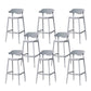 Industrial Stackable Bar Height Stool Plastic Low Back Bar Stool for Dining Room Grey 8 Piece Set Clearhalo 'Bar Furniture' 'Bar Stools' 'bar_stools' 'furn' 'furn_bar_stools' 'Furniture' 'Kitchen & Dining Furniture' 6473058