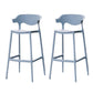 Industrial Stackable Bar Height Stool Plastic Low Back Bar Stool for Dining Room Blue 2 Piece Set Clearhalo 'Bar Furniture' 'Bar Stools' 'bar_stools' 'furn' 'furn_bar_stools' 'Furniture' 'Kitchen & Dining Furniture' 6473060