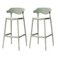 Industrial Stackable Bar Height Stool Plastic Low Back Bar Stool for Dining Room Green 2 Piece Set Clearhalo 'Bar Furniture' 'Bar Stools' 'bar_stools' 'furn' 'furn_bar_stools' 'Furniture' 'Kitchen & Dining Furniture' 6473065