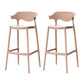 Industrial Stackable Bar Height Stool Plastic Low Back Bar Stool for Dining Room Pink 2 Piece Set Clearhalo 'Bar Furniture' 'Bar Stools' 'bar_stools' 'furn' 'furn_bar_stools' 'Furniture' 'Kitchen & Dining Furniture' 6473070